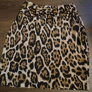 xxs leopard bow skirt